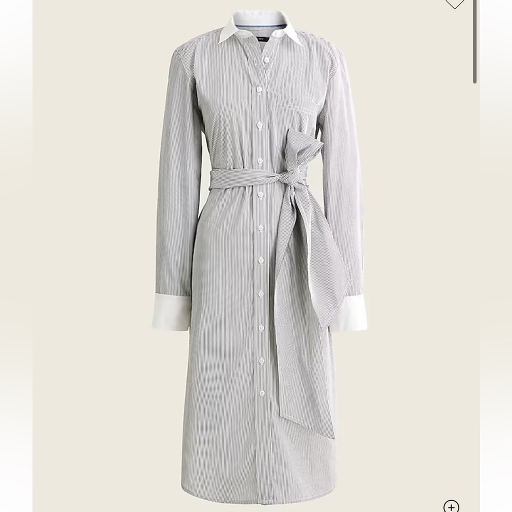 J Crew Woman’s Classic Fit Crisp Cotton Poplin Shirtdress